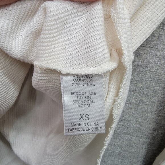 EVEREVE LONG SLEEVE WAFFLE KNIT THERMAL TOP, SIZE XS - Picture 5 of 7